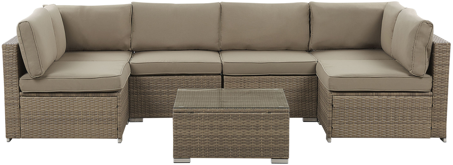 Lounge Set BELVEDERE PE Rattan Braun Bild 1