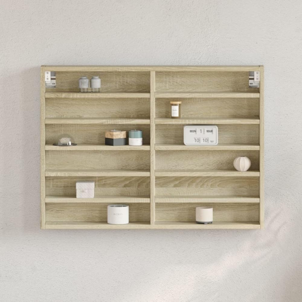 vidaXL Vitrinenschrank Sonoma-Eiche 80x8,5x58 cm Holzwerkstoff 847956 Bild 1