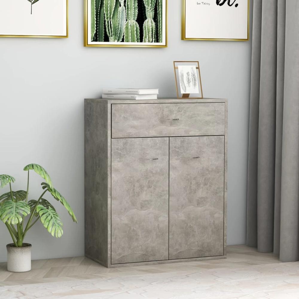 vidaXL Sideboard Betongrau 60x30x75 cm Holzwerkstoff 800715 Bild 1