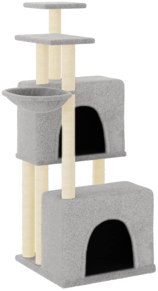 vidaXL Kratzbaum mit Sisal-Kratzsäulen Hellgrau 122 cm 172053 Bild 1