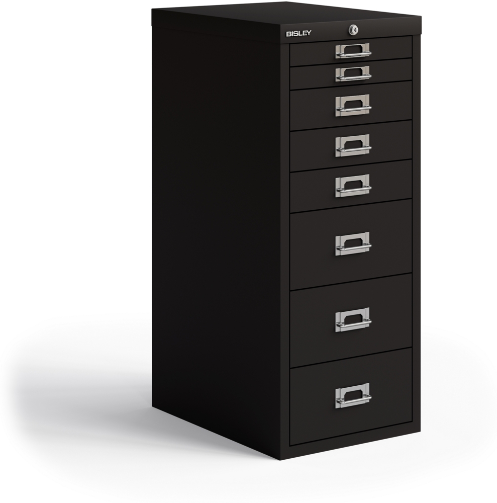 BISLEY Multidrawer Schubladenschrank aus Metall abschließbar in schwarz Schrank für Büro Werkstatt und Zuhause Stahlschrank, LA298-633 Bild 1