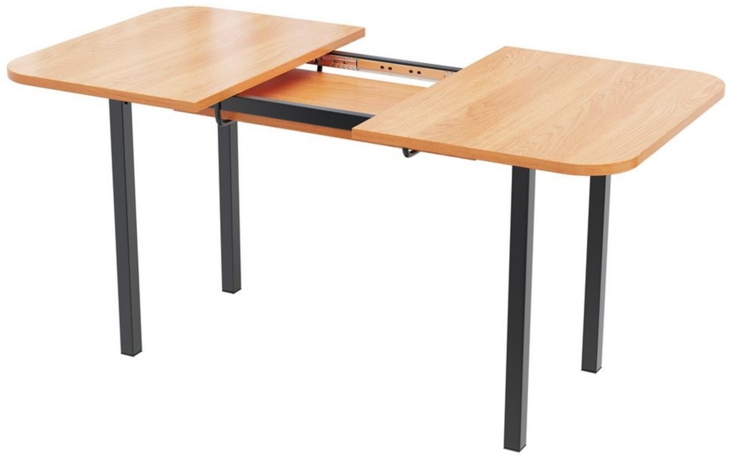 KLAM HOME Esstisch Klassischer ausziehbarer Esstisch Tisch 120/160CM für 4-6 Personen (hochfeste Legierungsstütze), Abgerundetes Eckendesign zur Vermeidung von Verletzungen Bild 1