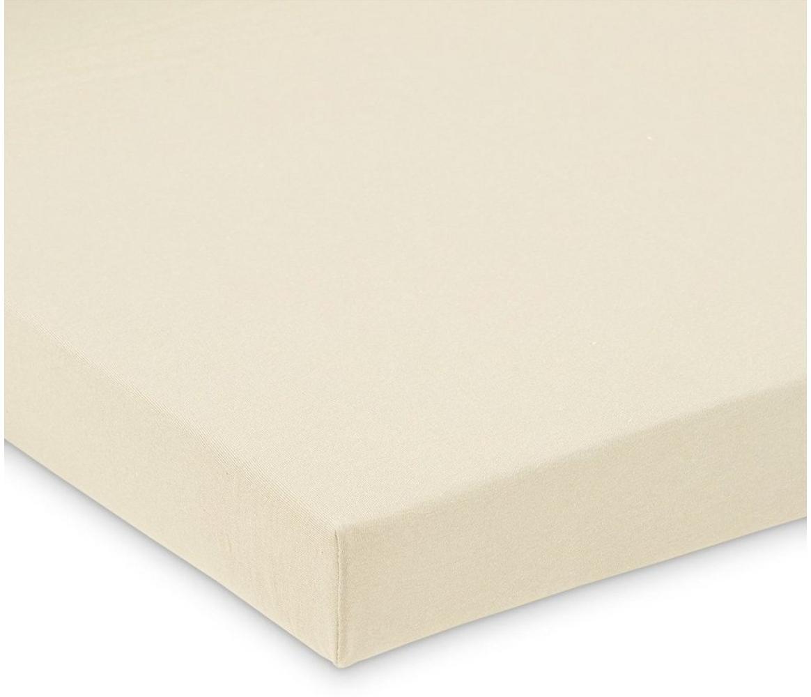 FabiMax BIO Jersey Spannbettlaken für 6-eck Laufgitter, beige Bild 1