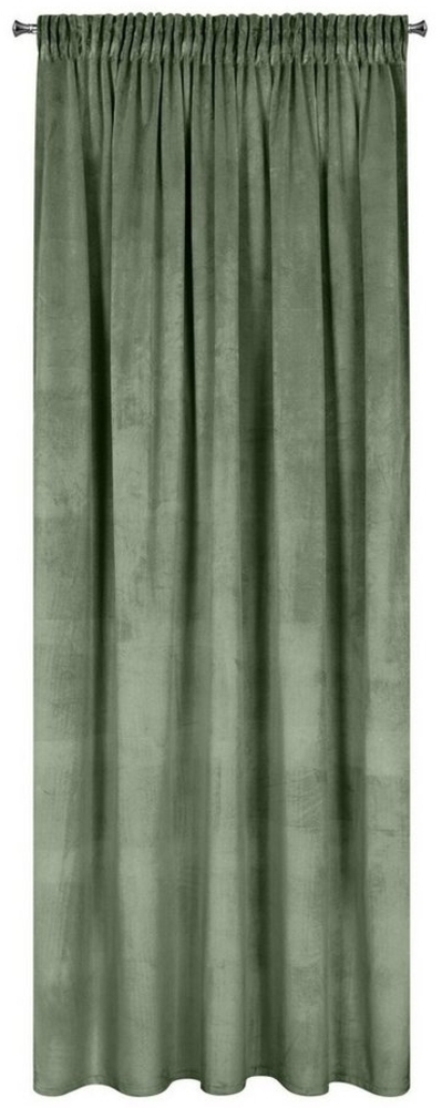 Design91 Vorhang Samtvorhänge Wohnzimmer Schlafzimmer Blickdicht Ösen Velours Velvet, Kräuselband Bild 1