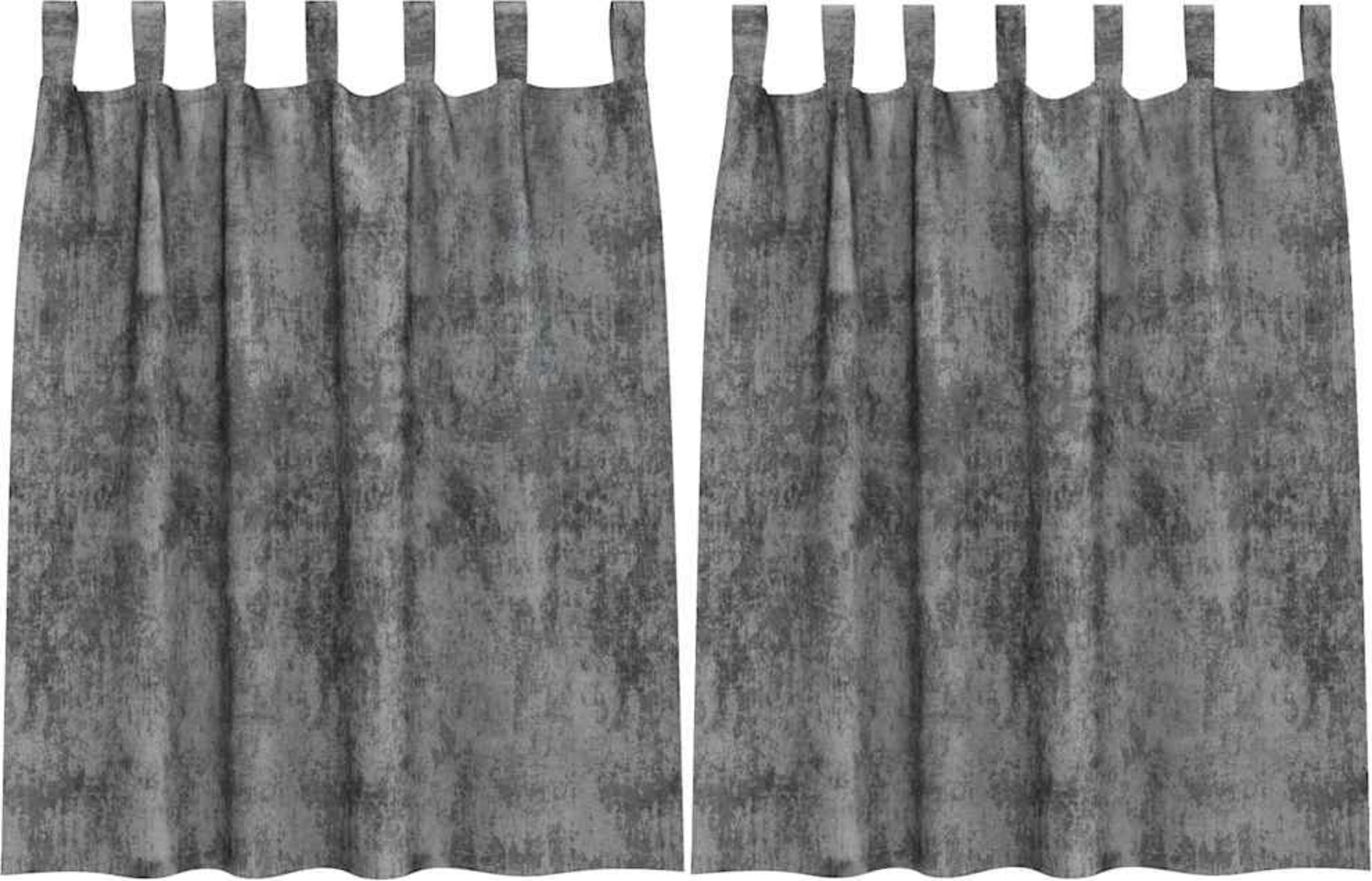 vidaXL Samtvorhänge mit Vorhängen 2 pcs Grau 140 x 140 cm Samt 4107723 Bild 1