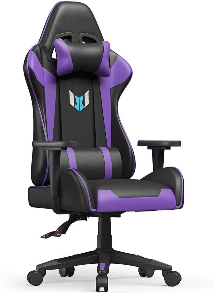 BIGZZIA Gaming Chair Gamer Stühle mit Lendenkissen, Höhenverstellbar,mit Kopfstütze,Computerstuhl Ergonomisch Bild 1