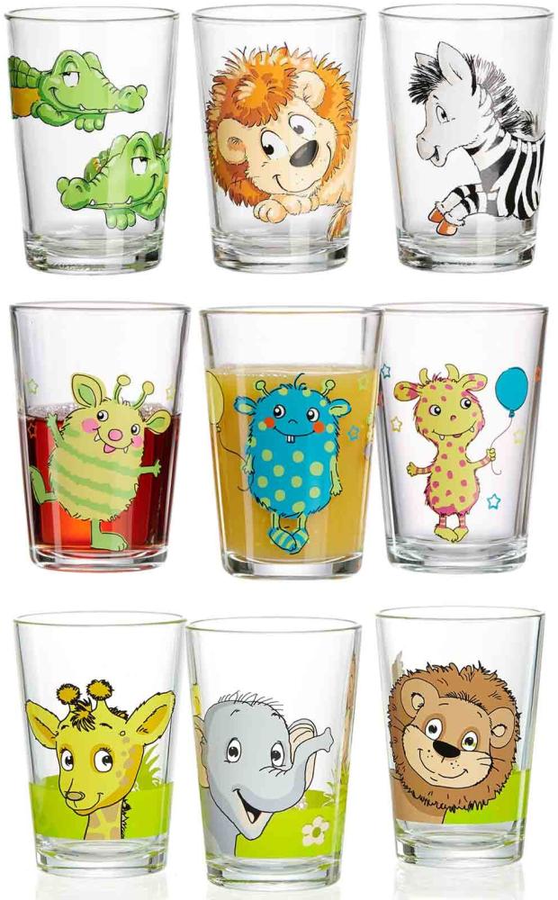 Ritzenhoff & Breker Kinderbecher mit Motiv 9er Set Zoo/Monster/Dschungel Bild 1