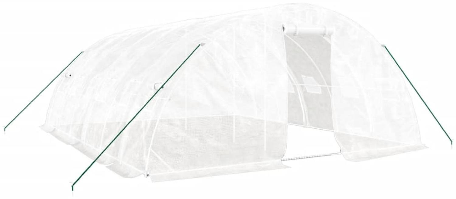vidaXL Gewächshaus mit Stahlrahmen Weiß 30 m² 6x5x2,3 m 3188095 Bild 1