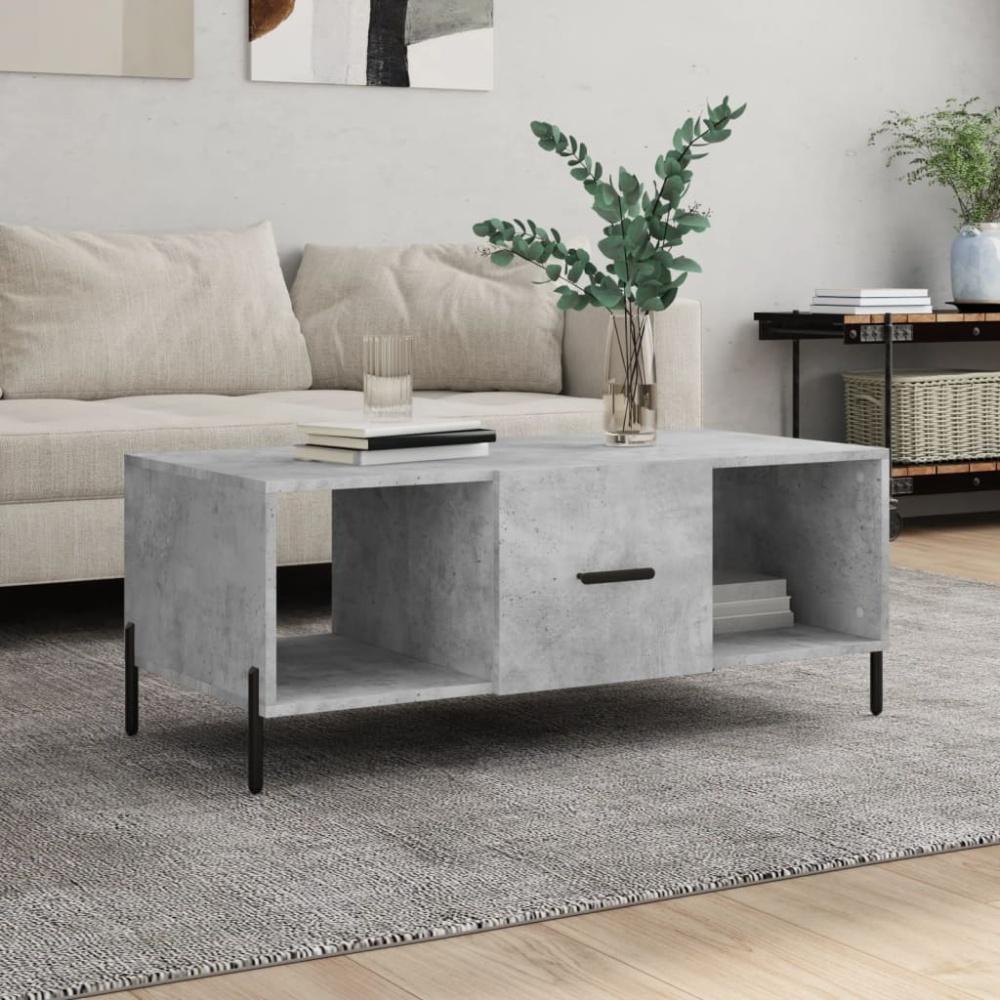 vidaXL Couchtisch Betongrau 102x50x40 cm Holzwerkstoff 829312 Bild 1