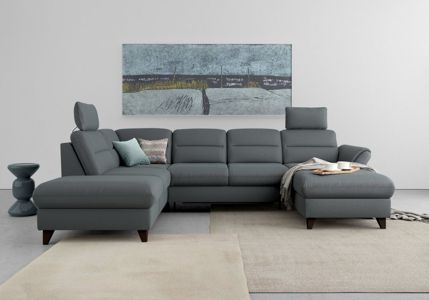 sit&more Wohnlandschaft Mellum U-Form, Federkern, wahlweise mit Bettfunktion, Stauraum und Armteilfunktion Bild 1