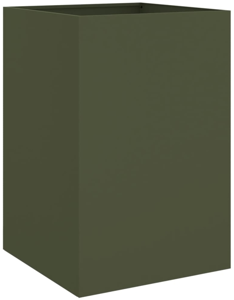 vidaXL Pflanzkübel Olivgrün 52x48x75 cm Stahl 841586 Bild 1