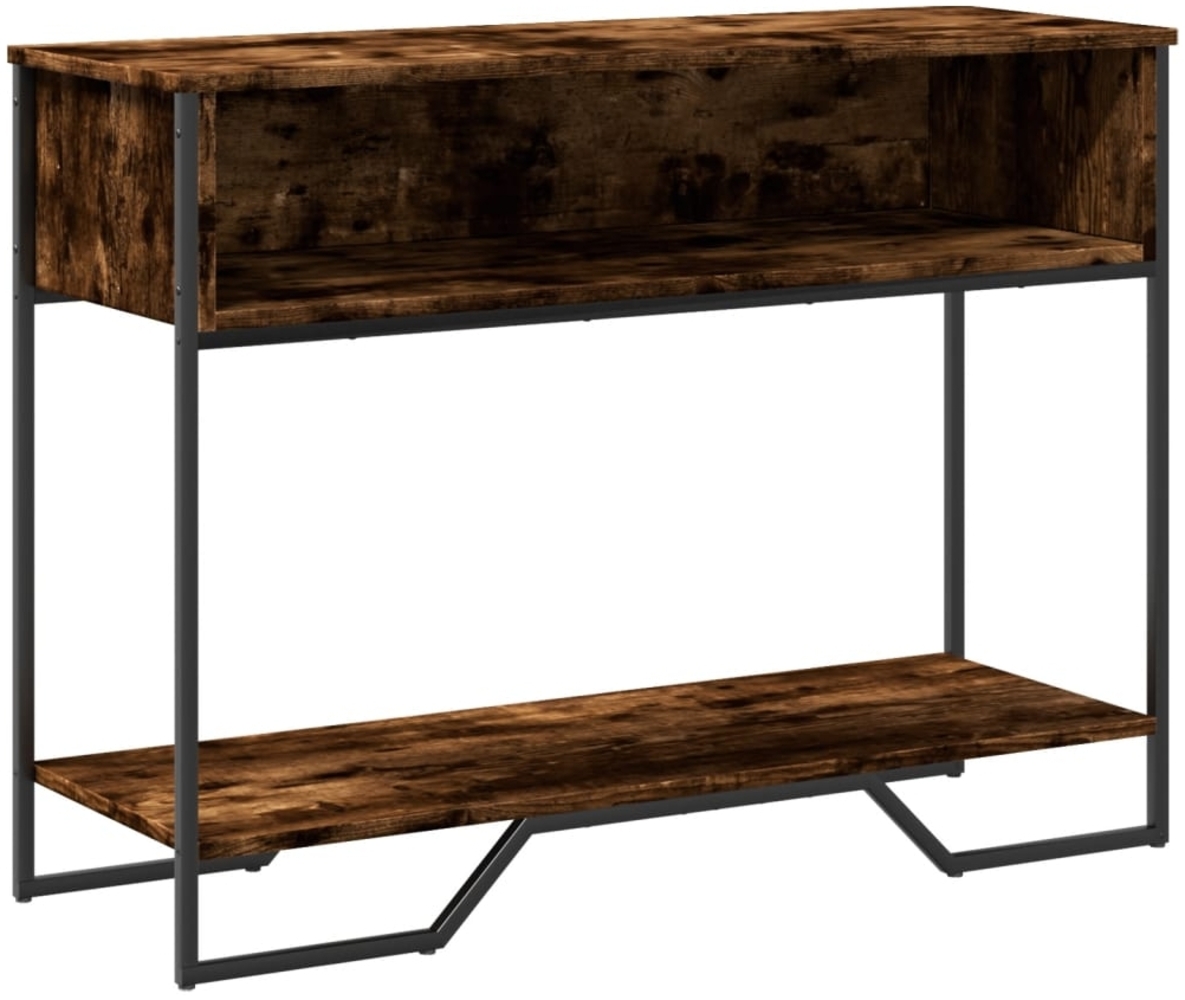 vidaXL Konsolentisch Räuchereiche 100x35x74,5 cm Holzwerkstoff 848531 Bild 1