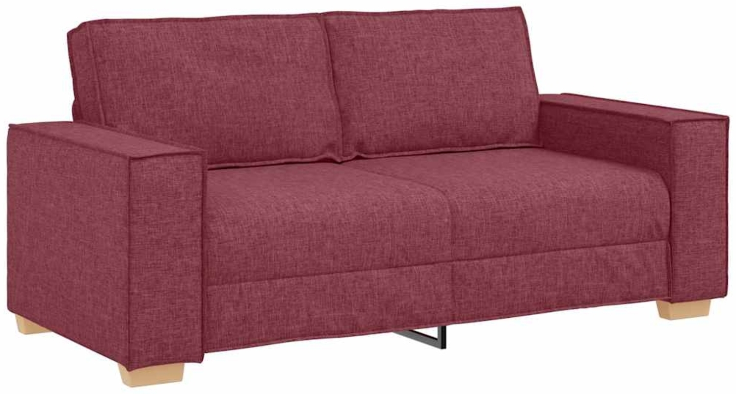 vidaXL 2-Sitzer Sofa Weinrot 140 cm Stoff 4104983 Bild 1