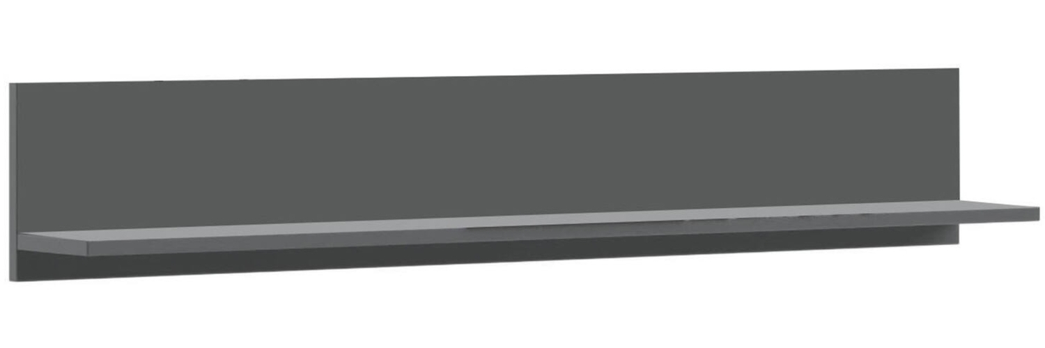 Dmora Regal Bertha, Gestell, Wandregal, Mehrzweckregale, 16x100 h18 cm, Schwarz Bild 1