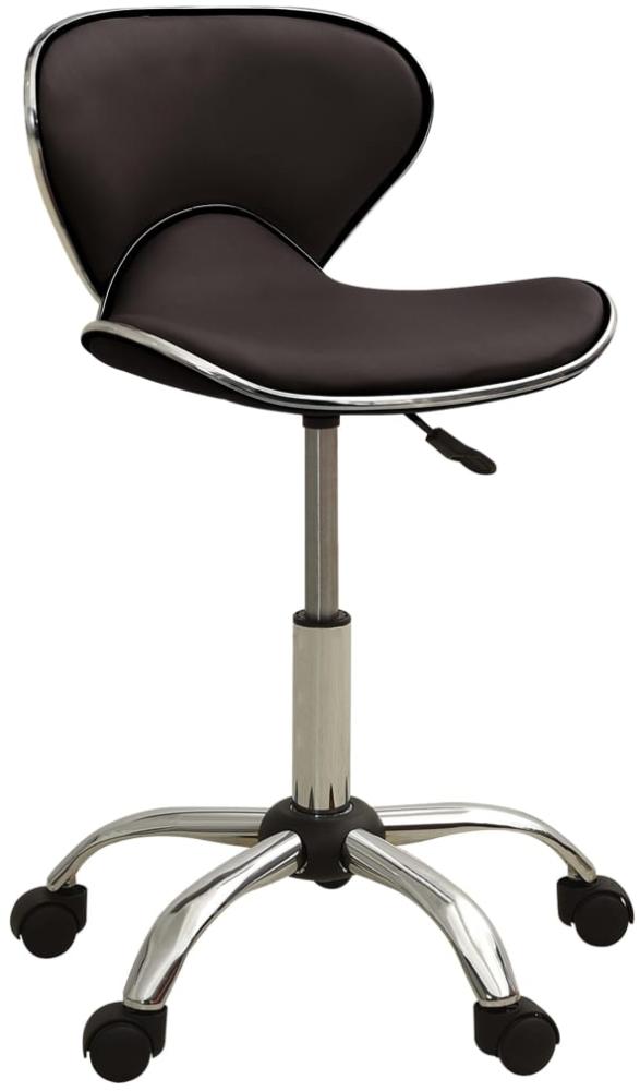 vidaXL Friseur Rollhocker Braun Kunstleder 323676 Bild 1