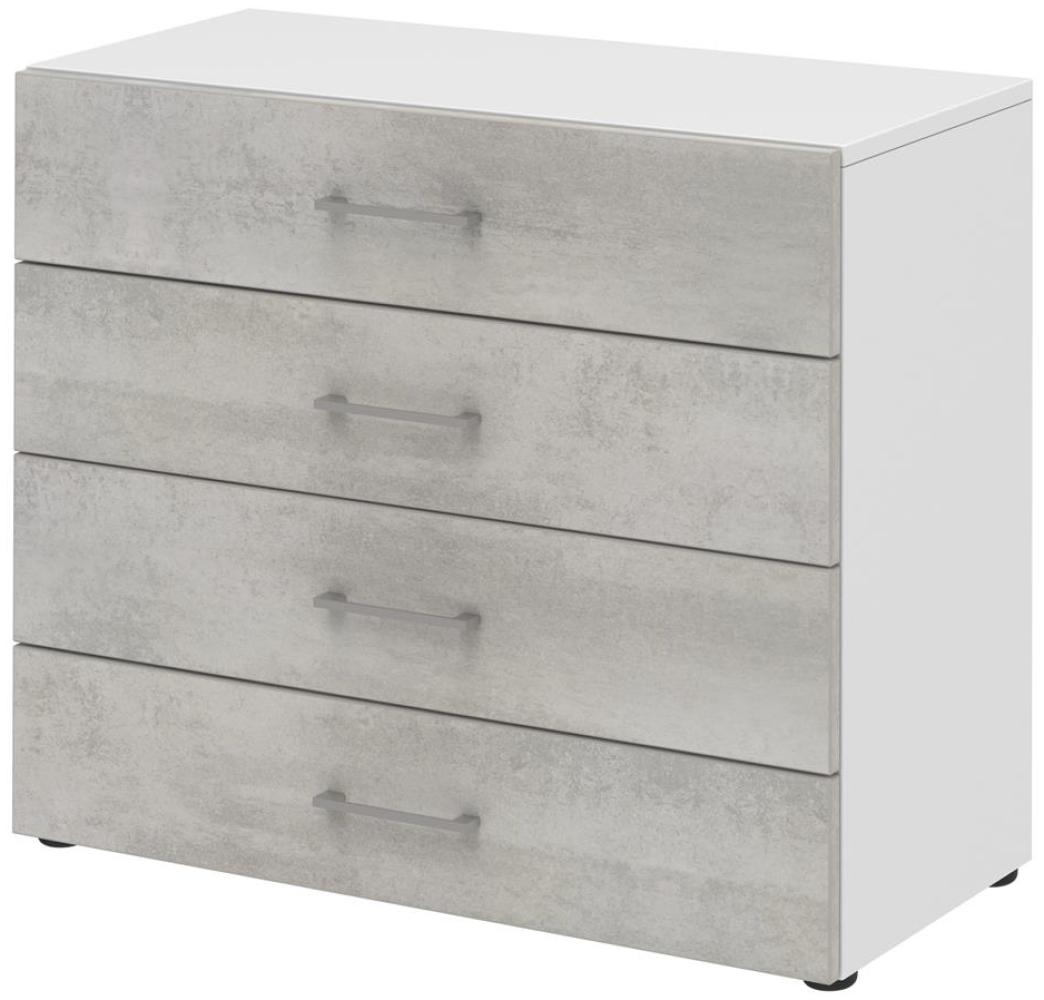 Kommode in Beton Optik - 80x72x34,4cm (BxHxT) Bild 1