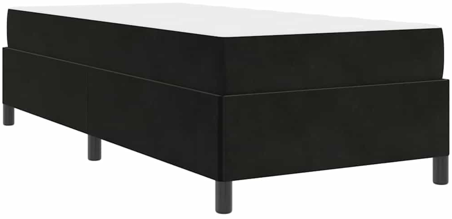 vidaXL Bettrahmen mit Matratze Schwarz 90 x 200 cm Stoff 3399038 Bild 1