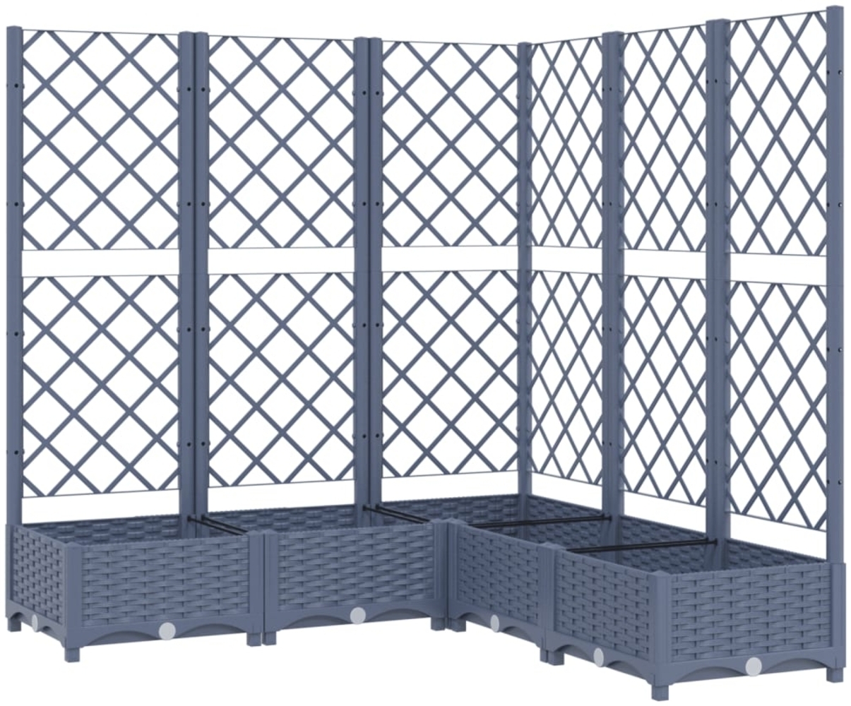 vidaXL Pflanzkübel mit Spalier Blaugrau 120x120x121,5 cm PP 318256 Bild 1