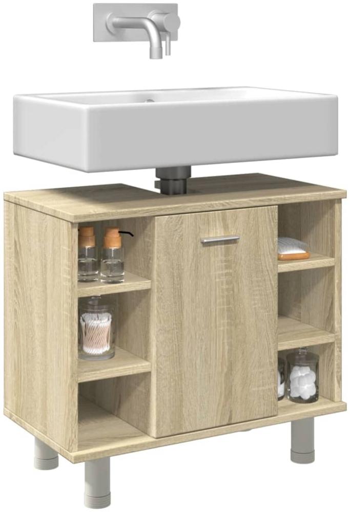 Badezimmerschrank Sonoma-Eiche 60x32x53,5 cm Holzwerkstoff Bild 1