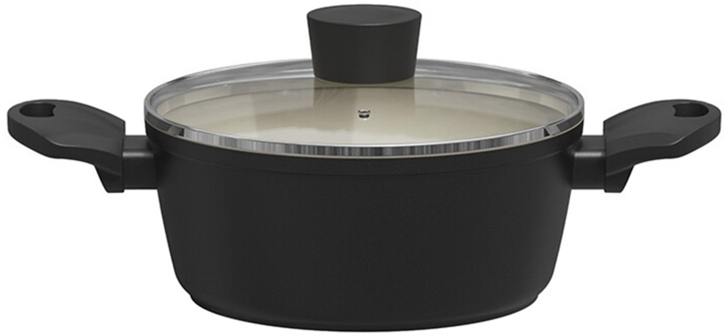 Michelino Nora New Line Fleischtopf mit Glasdeckel & Softgriff - 20 cm Bild 1