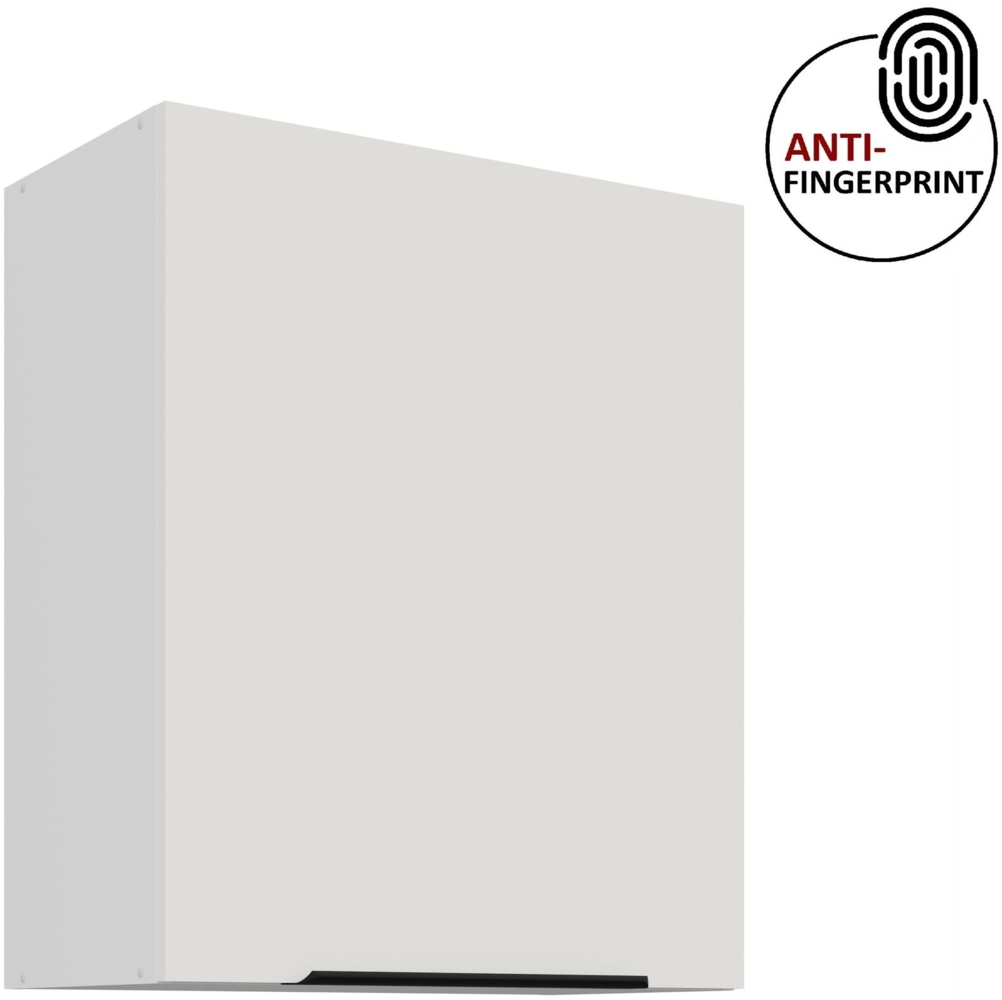 Küchen Hängeschrank 60 cm ARIA Weiss ultra matt + Weiss matt, hochwertige Fronten mit Anti Fingerprint Beschichtung Küchenzeile Küchenblock Bild 1