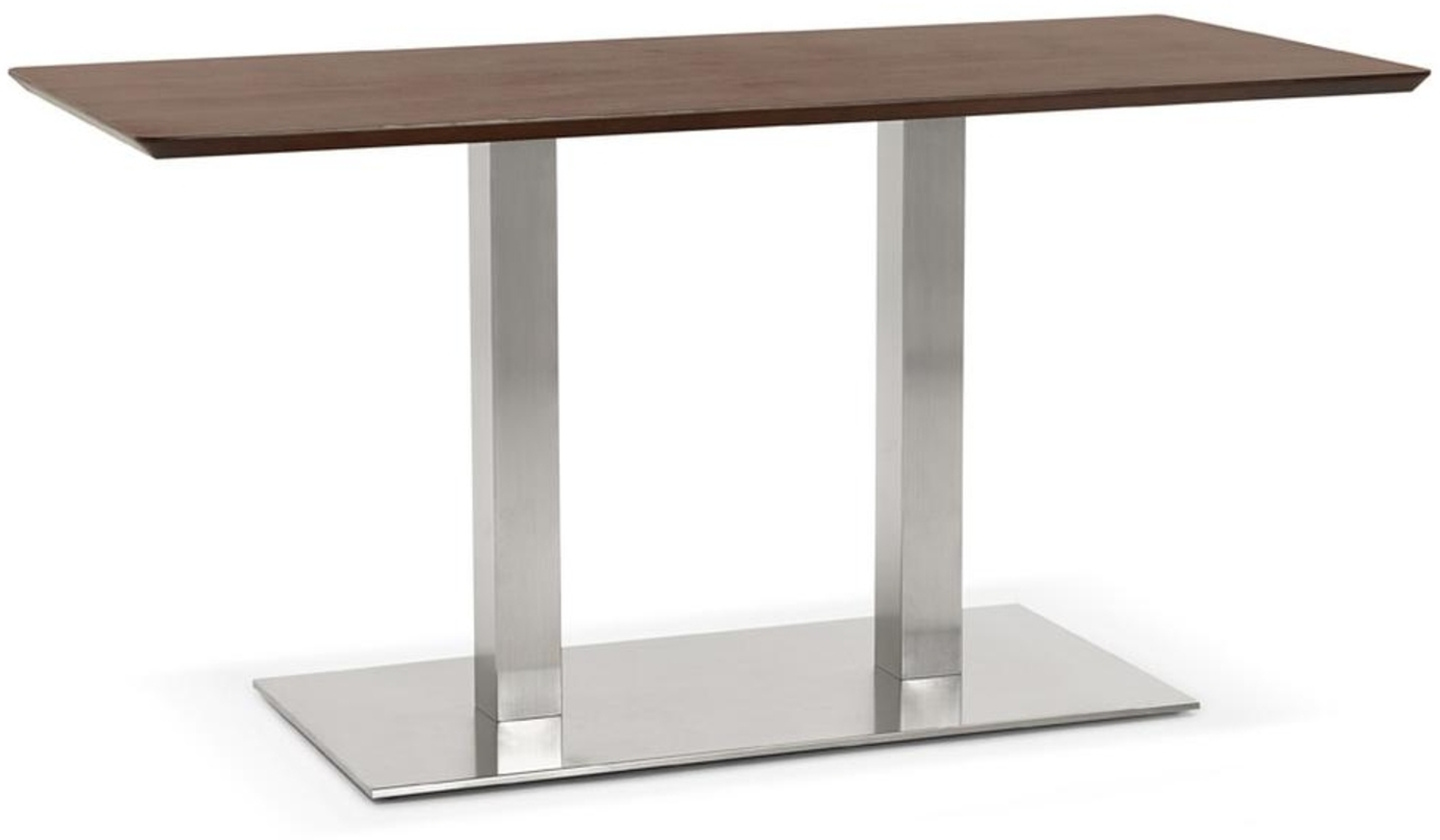 Kadima Design Tisch mit Stahlgestell & Holzplatte. Braun. 150 x 70 x 75 cm Bild 1