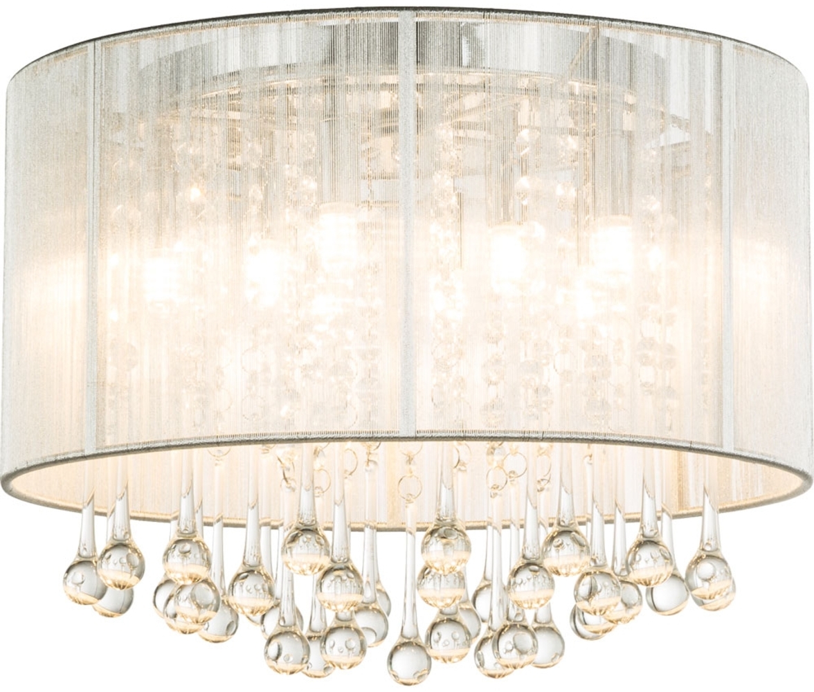 LED Deckenleuchte Chrom, Kristalle klar, 40 cm Bild 1