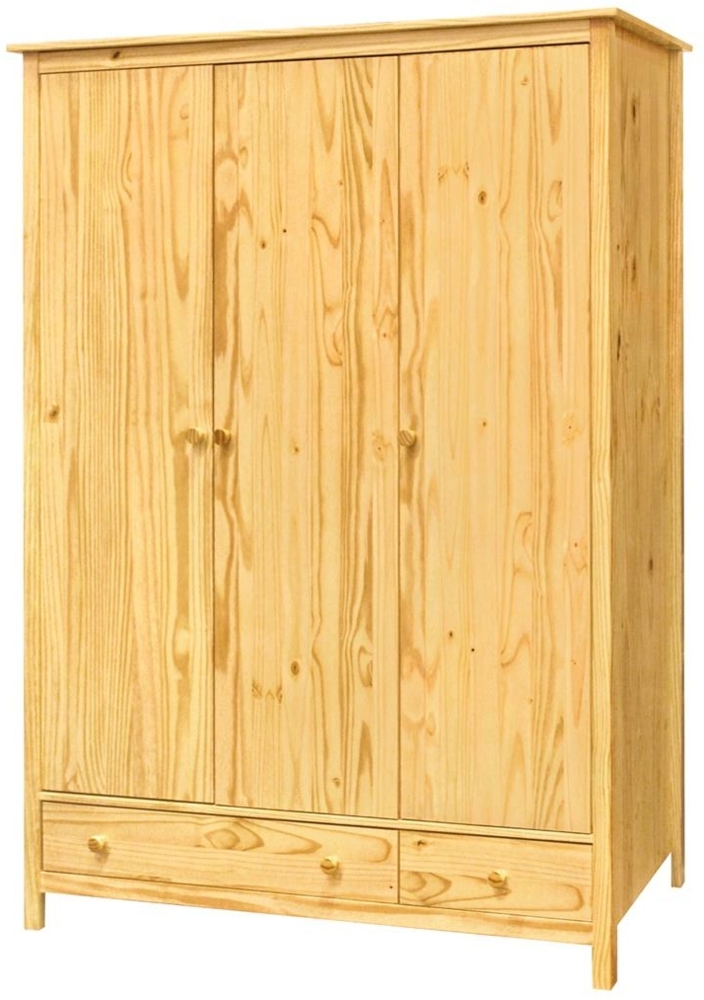 Kleiderschrank 114 x 190 x 58 cm Kiefer Natur Bild 1