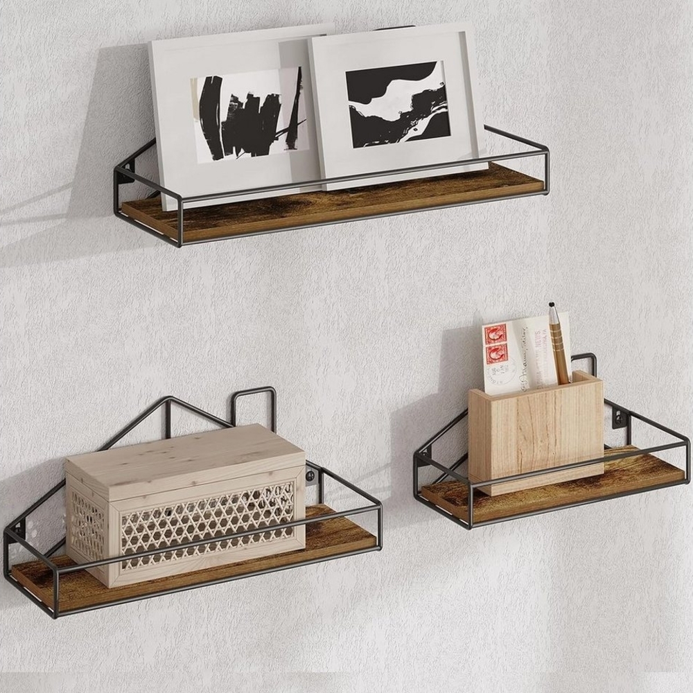 EUGAD Wandregal, 3-tlg, Schweberegal Industrial, Regalbrett für Wohnzimmer Küche Bild 1