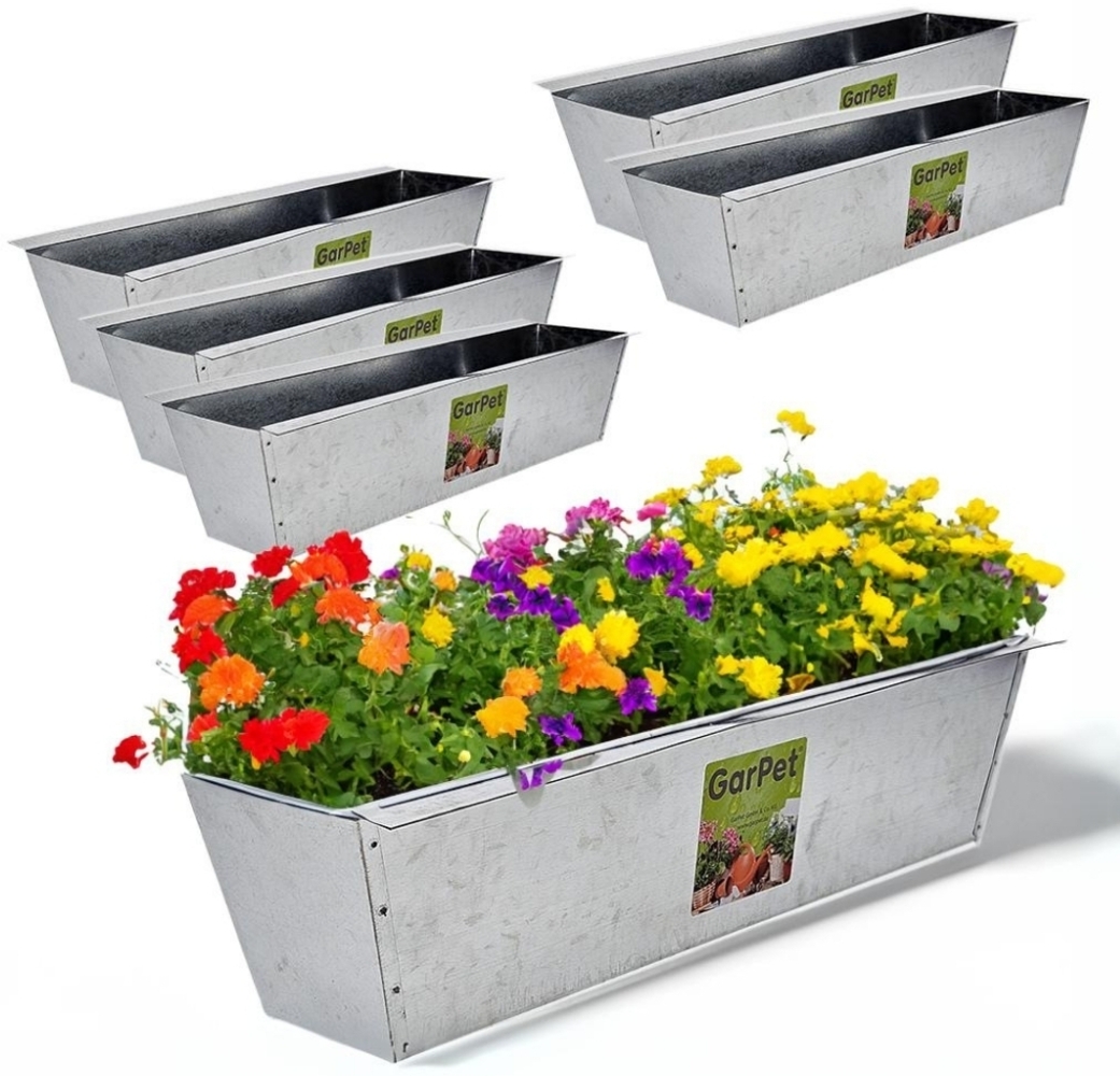 Paletten Blumenkasten Pflanzkasten Blumenkasten für Europalette Blumenkasten Paletten Blumenkästen aus Paletten Metall 6 Stück im Set Bild 1