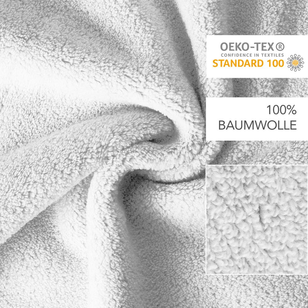 HOMESTORY Premium Handtuch-Set 100% Baumwolle, Frottee, weich, saugstark und schnelltrocknend, 450g/m², Oeko-Tex 100 Weiß Bild 1