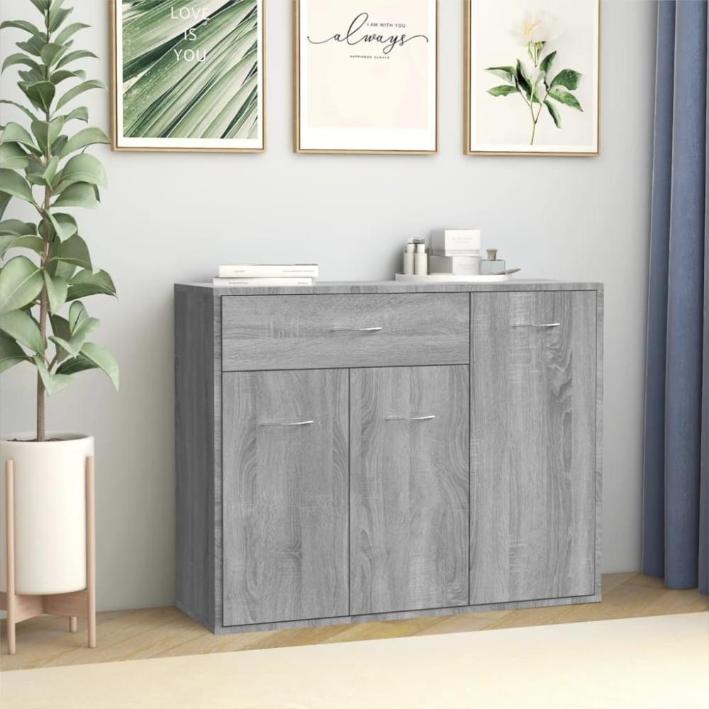 vidaXL Sideboard Grau Sonoma 88x30x70 cm Holzwerkstoff 815367 Bild 1