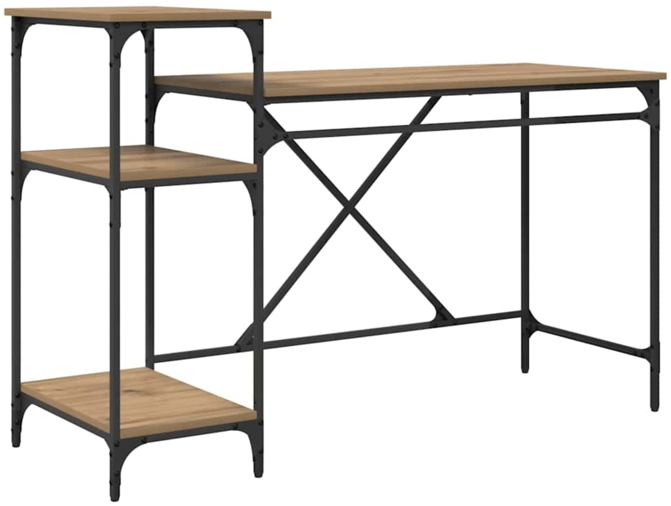 vidaXL Schreibtisch Artisan-Eiche 135 x 50 x 90 cm Holzwerkstoff 881283 Bild 1