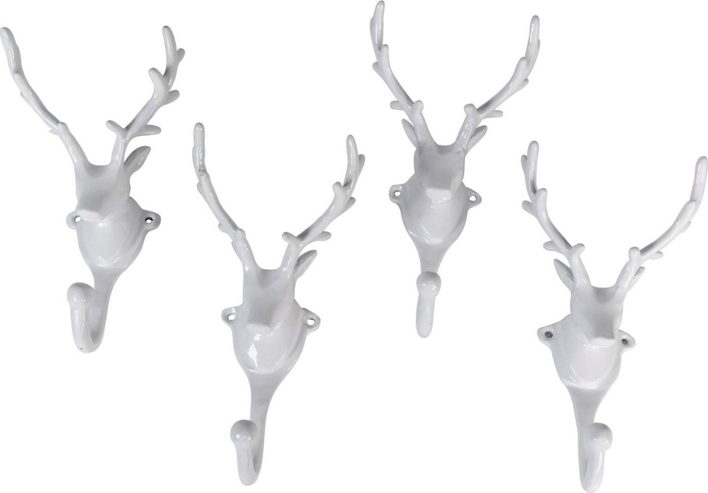 Home affaire Wandhaken Wandgarderobe Kleiderhaken 4er SET Geweih in Kupfer Hirschgeweih, (Set, 4), aus Aluminium Bild 1
