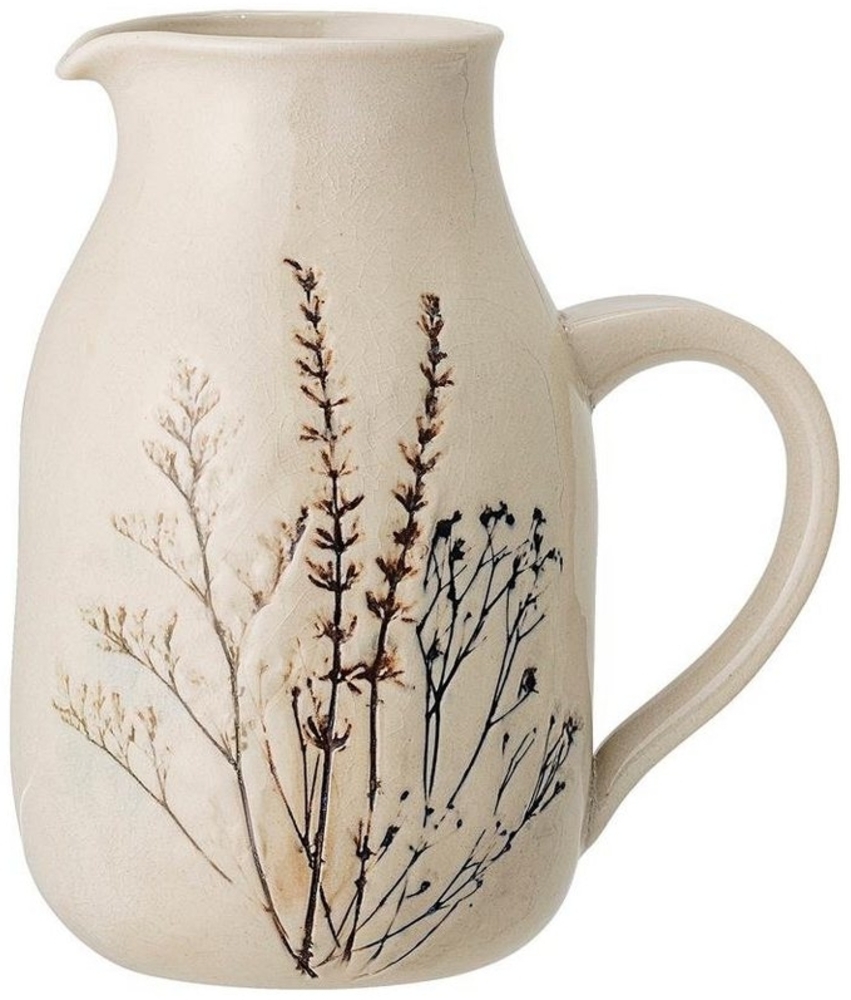Bloomingville Wasserkrug Bloomingville Bea Krug 1,5 Liter Natur Steingut, (1 Krug) Bild 1