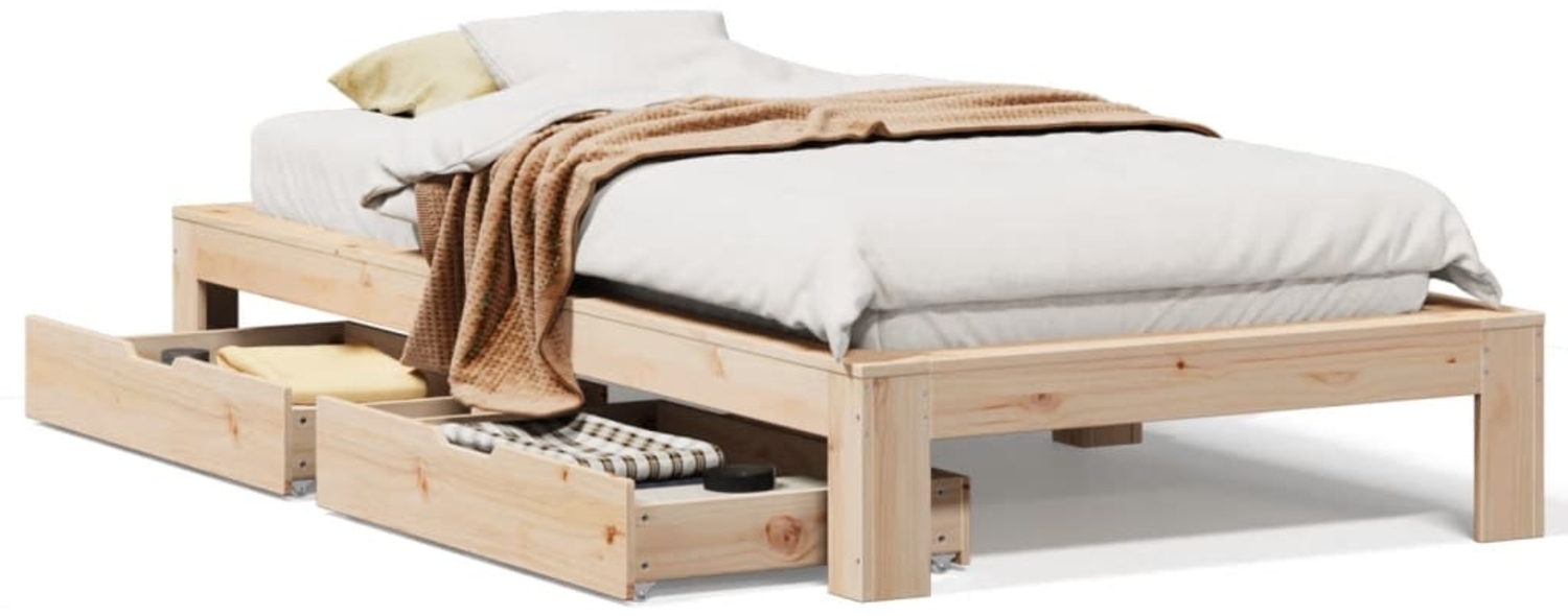 vidaXL Massivholzbett ohne Matratze 100x200 cm Kiefernholz 3309005 Bild 1
