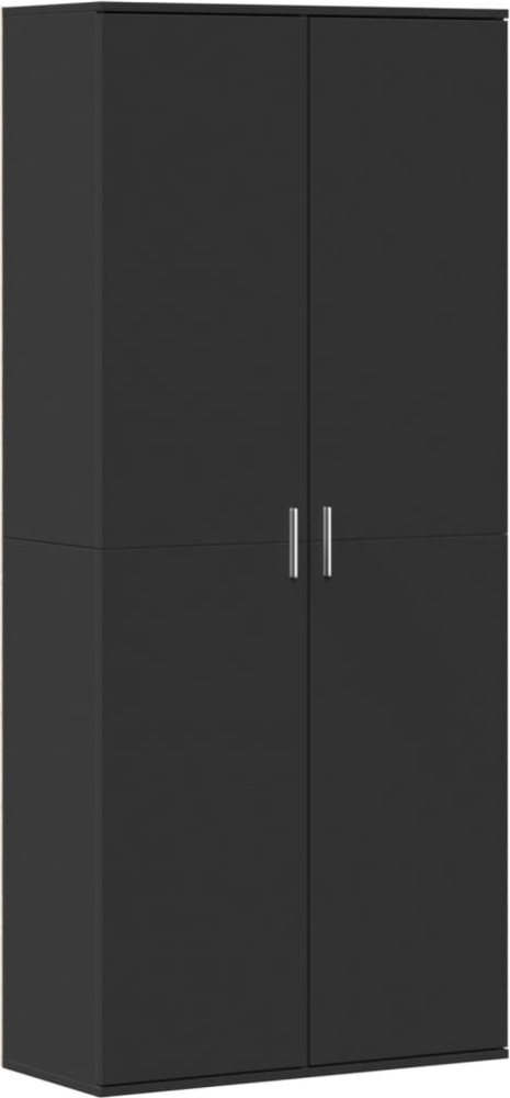 vidaXL Highboard Schwarz 80x35x180 cm Holzwerkstoff 3276652 Bild 1