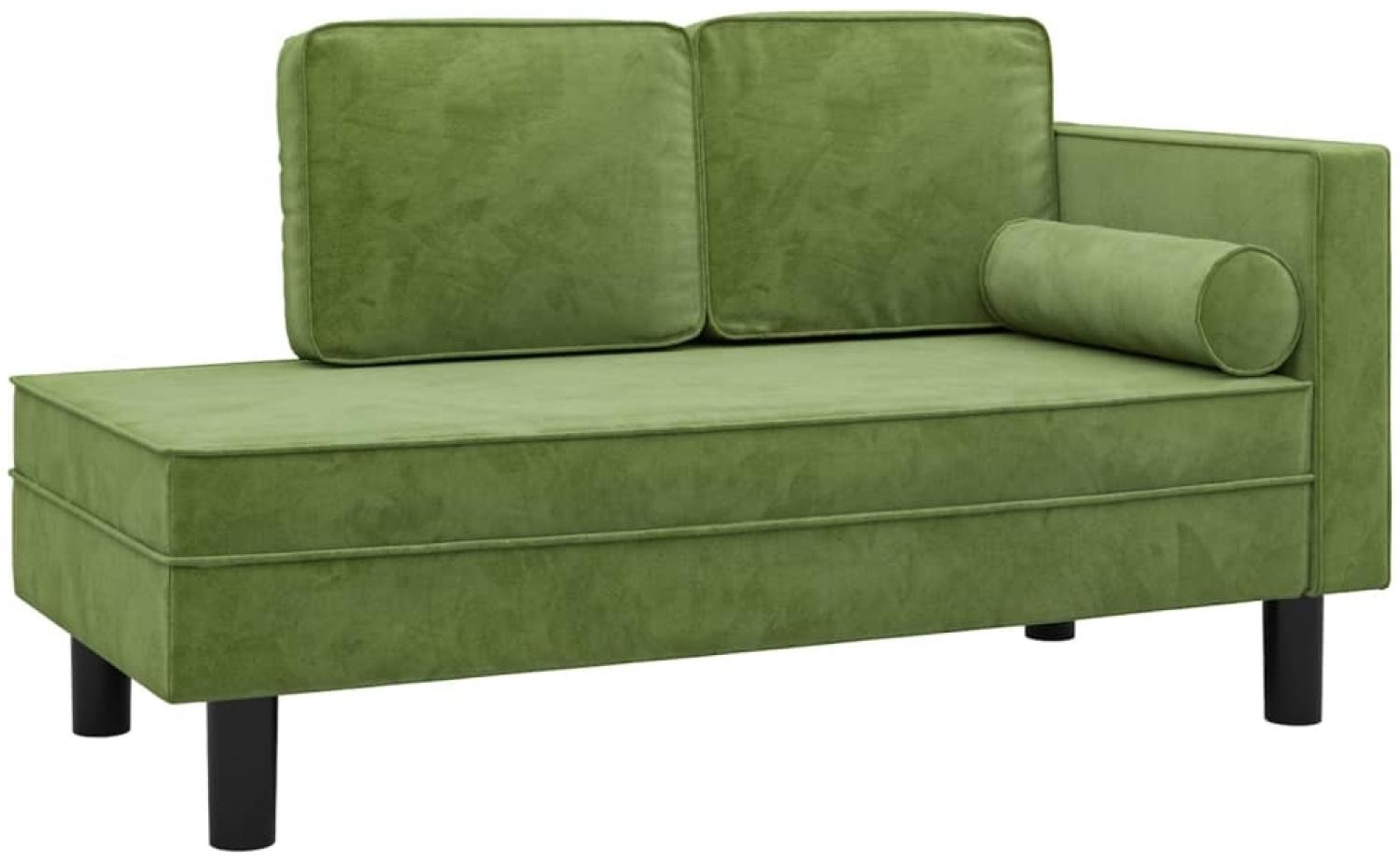 Schlafsofa 2-Sitzer Hellgrün Samt Bild 1