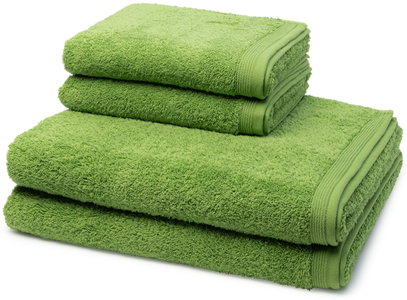 Möve Superwuschel 4 tlg. Frottier-Set - 2 X Handtuch (50 X 100cm), 2 X Duschtuch (80 X 150cm) - 520 g/m2 - Peridot Bild 1