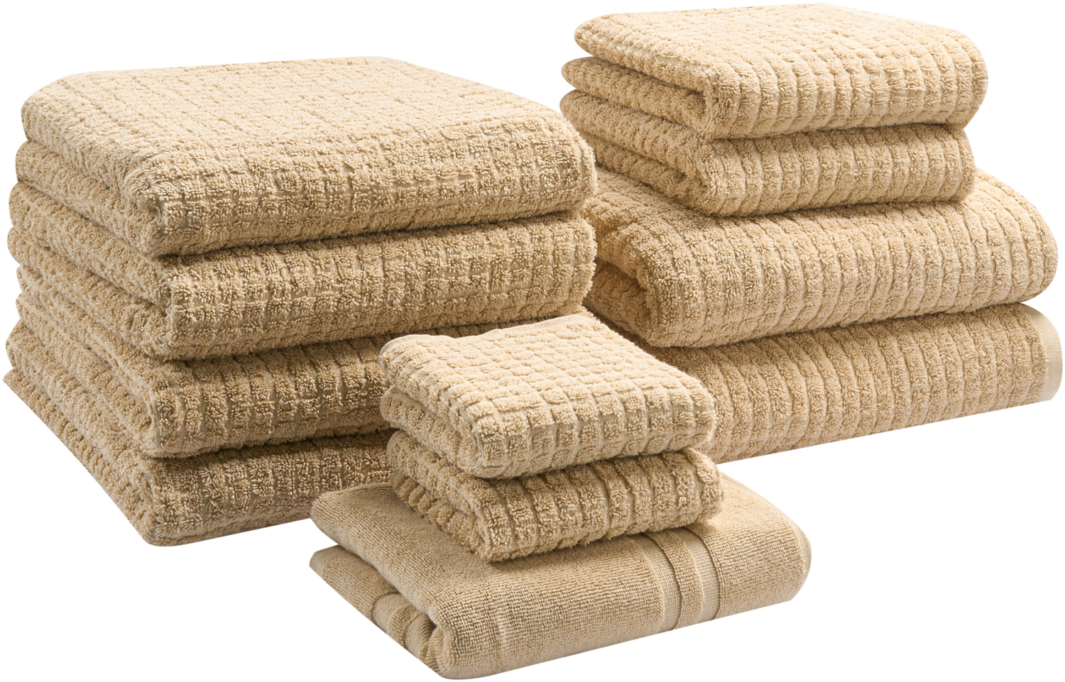 Handtücher 11er Set ATAI Baumwolle Sandbeige Bild 1