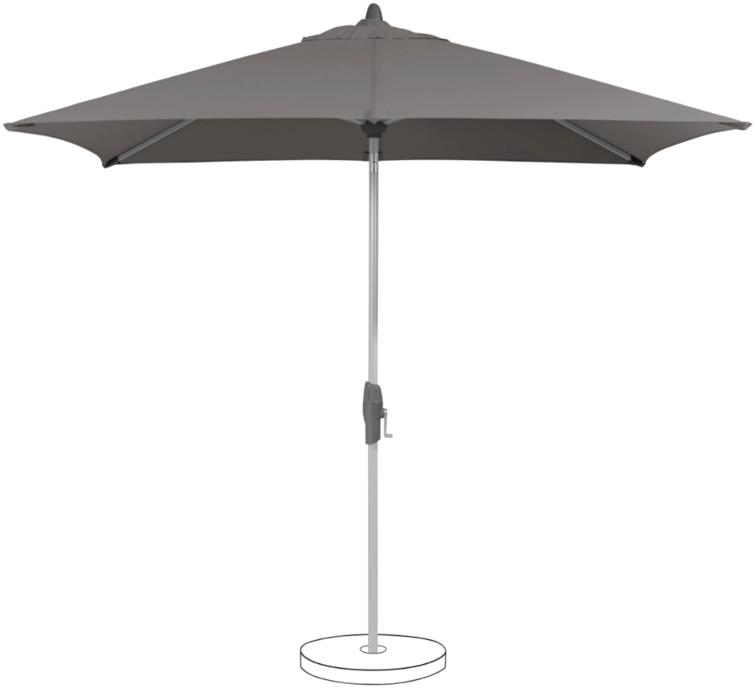 Suncomfort by Glatz Sonnenschirm / Kurbelschirm "Shell Turn 250 x 200", stone grey, 250 x 200 cm Bild 1