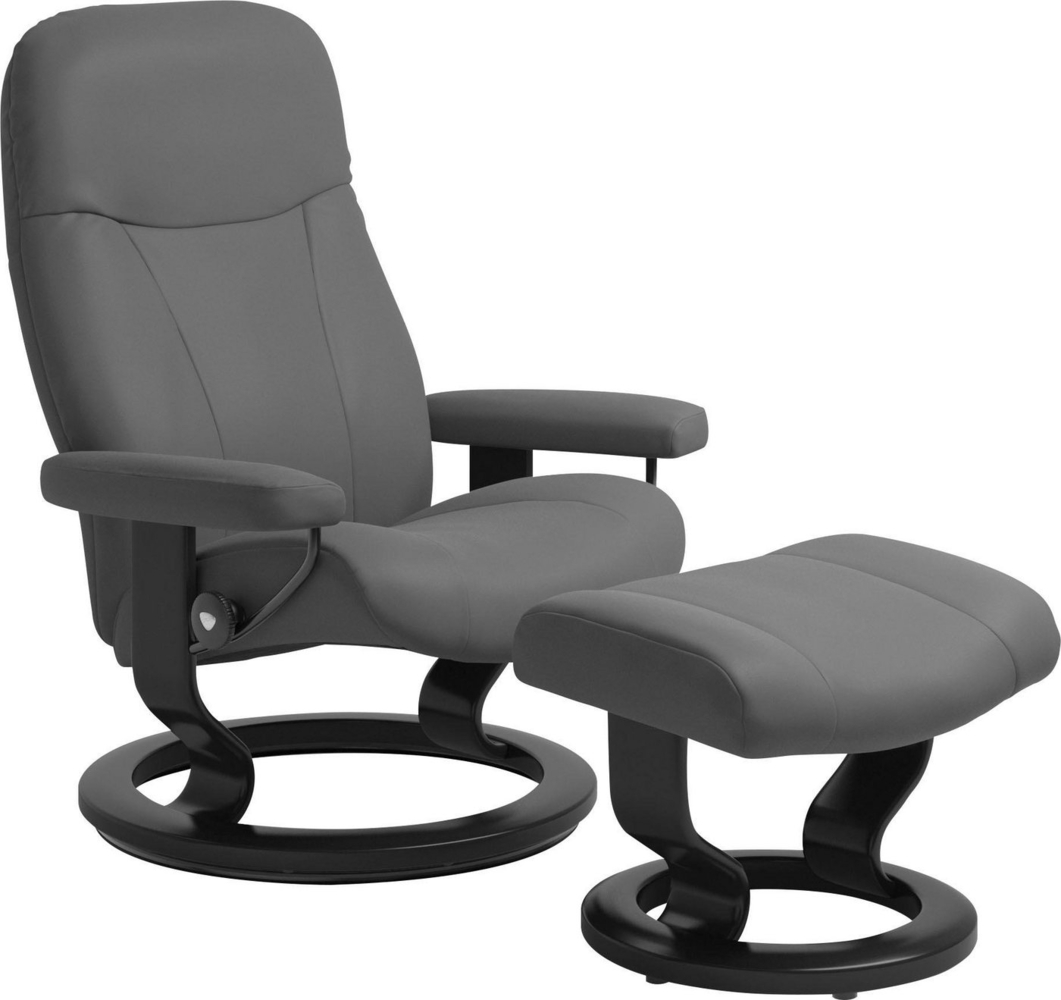 Stressless® Relaxsessel Garda (Set, Relaxsessel mit Hocker), mit Hocker, mit Classic Base, Größe M, Gestell Schwarz Bild 1