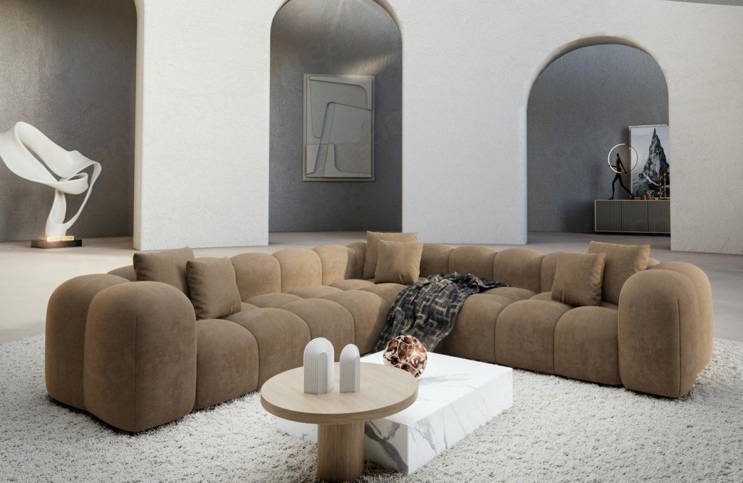 Sofa Dreams Ecksofa Design Stoff Samtstoff Couch Formentera L Form Stoffsofa, Loungesofa Bild 1