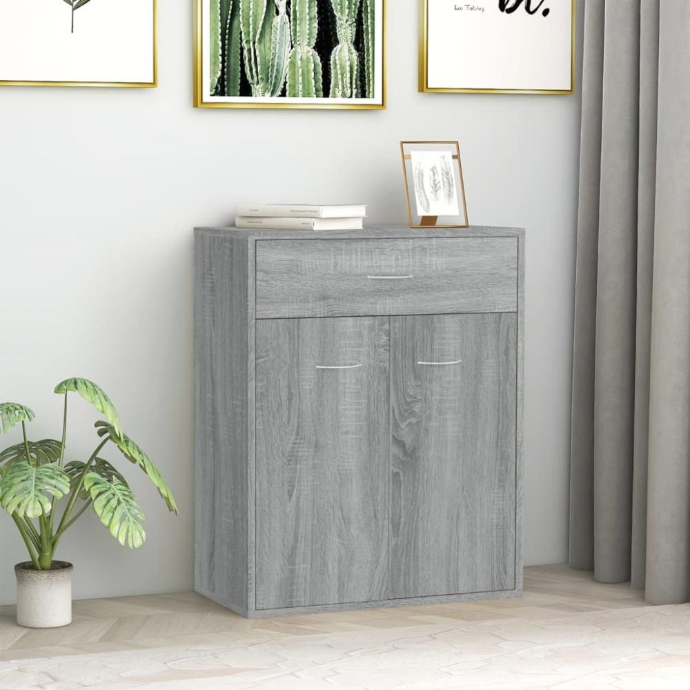 Sideboard Grau Sonoma 60 x 30 x 75 cm Holzwerkstoff [815376] Bild 1