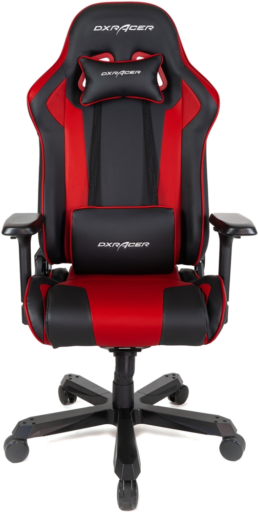 DXRacer Gaming Stuhl, OH/KA99/NR, K-Serie, Schwarz/Rot, Kunstleder Bild 1