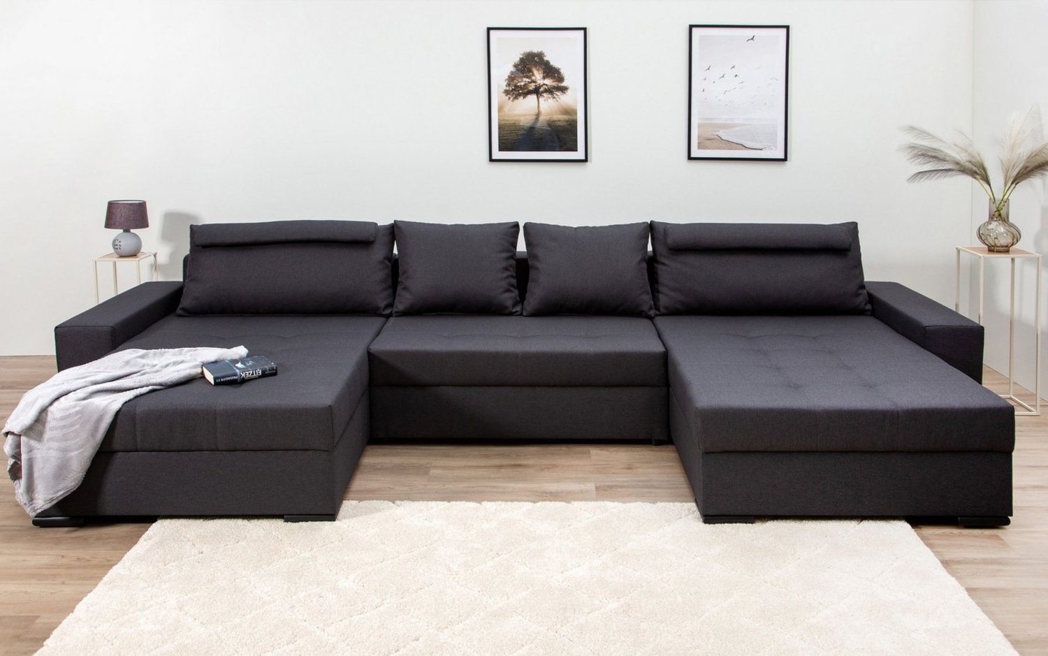 COLLECTION AB Wohnlandschaft XXXL-Josy Relax U-Form Breite 352 cm, mit 2 gleich großen Recamieren, inkl. Bettfunktion, Bettkasten, mit 4 Rückenkissen in zwei Größen Bild 1