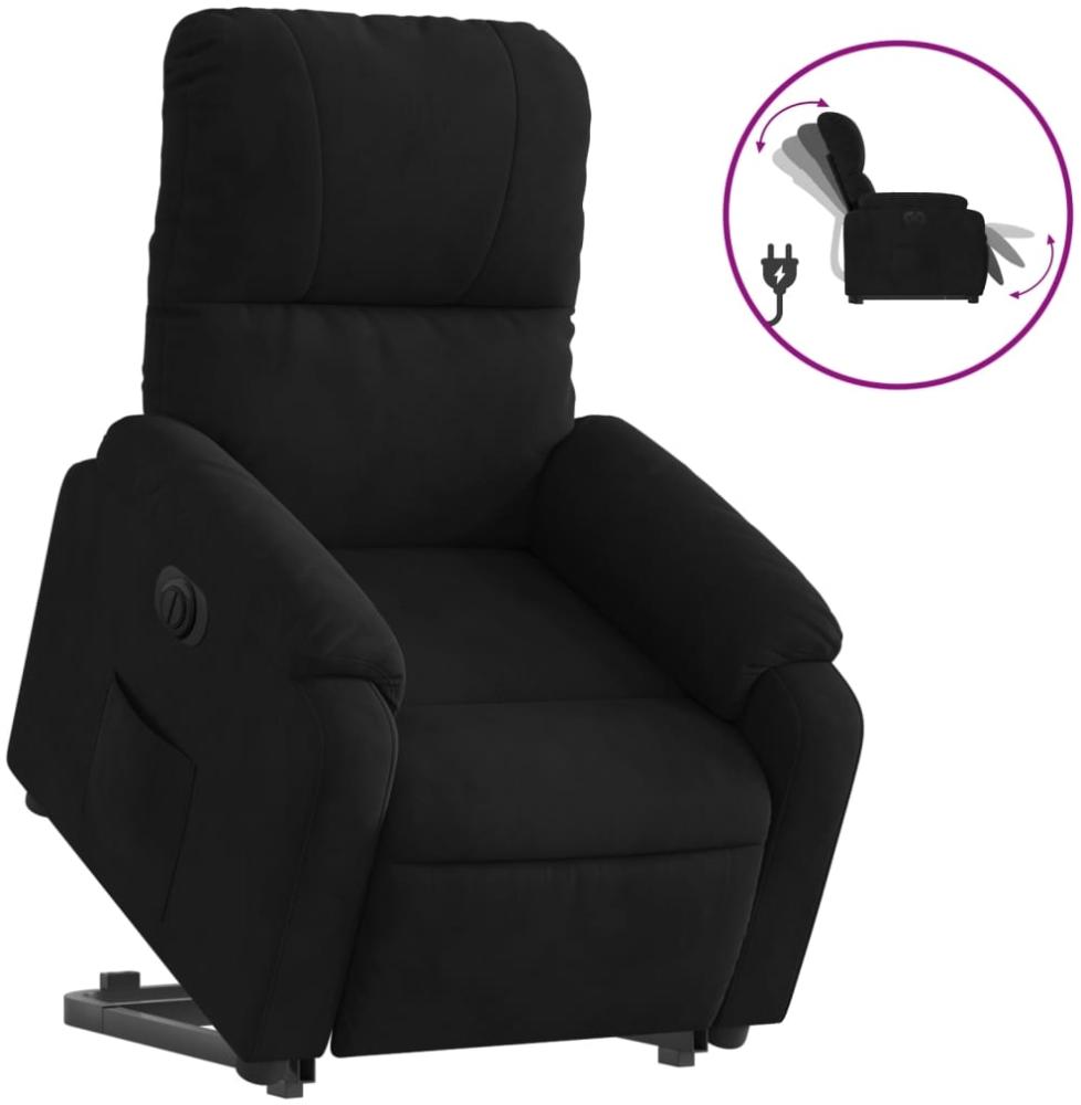 vidaXL Relaxsessel Aufstehhilfe Elektrisch Schwarz Mikrofasergewebe 3204946 Bild 1