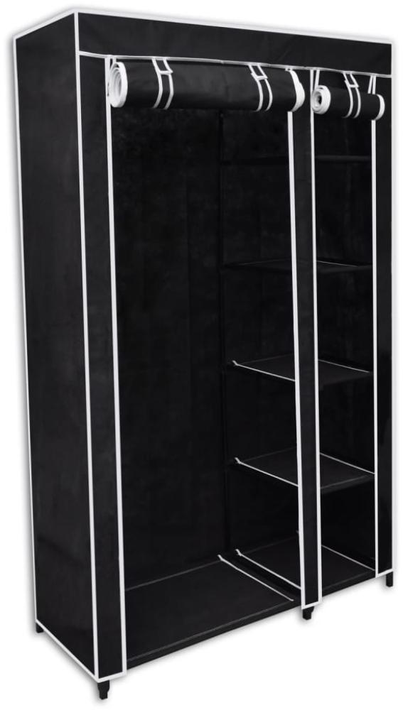 vidaXL Faltbarer Stoffschrank Schwarz 110 x 45 x 175 cm 60719 Bild 1