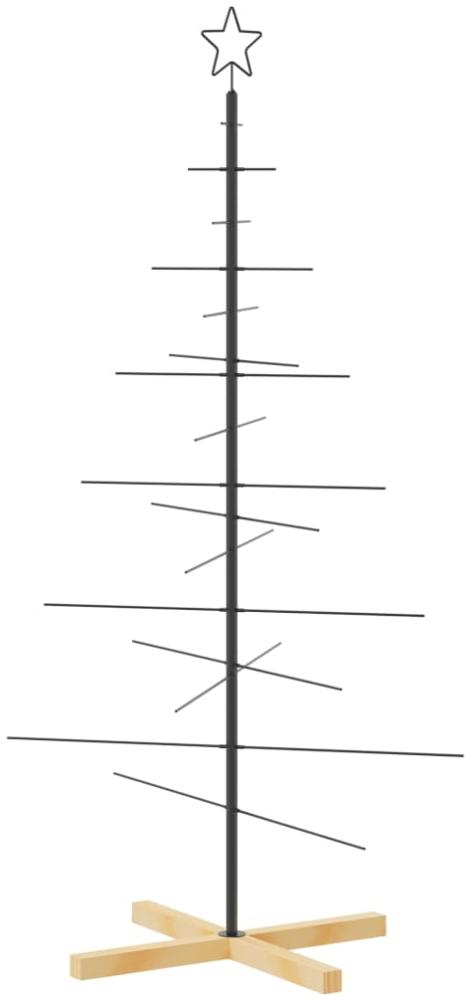 vidaXL Weihnachtsbaum Metall mit Holzständer Schwarz 150 cm 359604 Bild 1