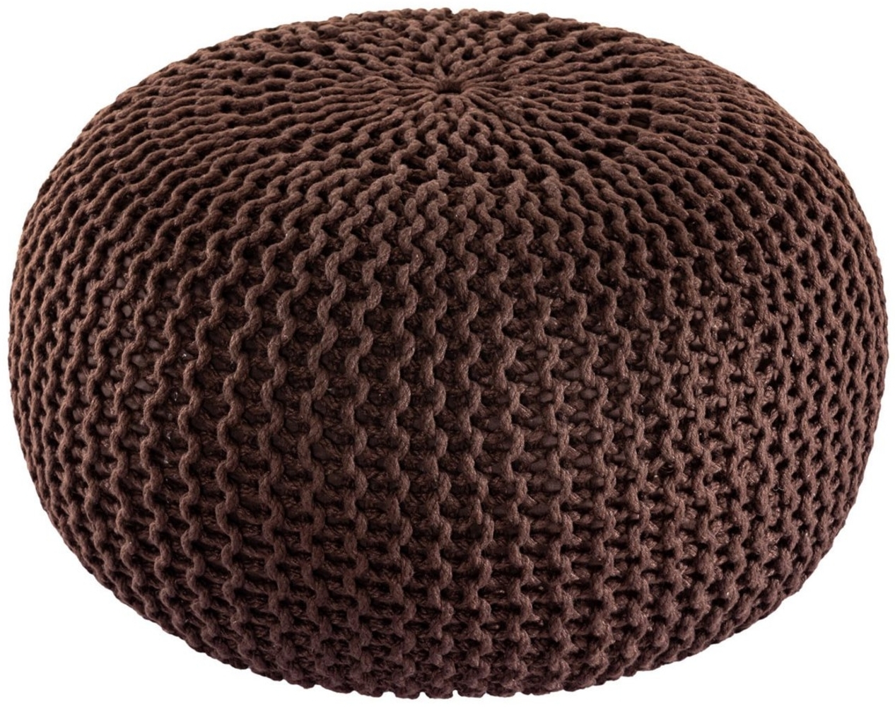 Amagohome Sitzhocker PREMIUM XXL Sitzhocker Pouf ø 55cm Strickpouf Indoor u. Outdoor - pf Bild 1